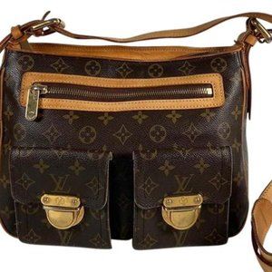 Louis Vuitton Hudson Gm Leather Brown Monogram Bag
